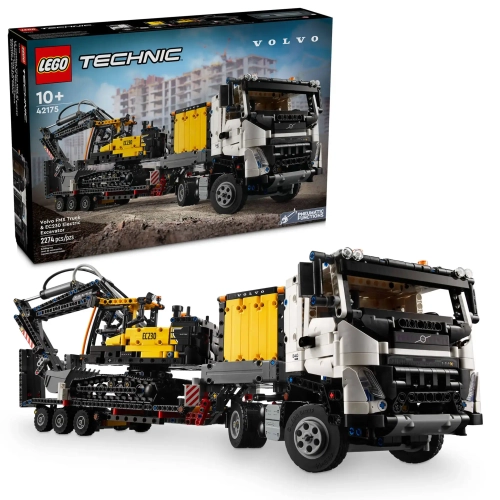 Конструктор LEGO Technic 42175 Грузовик Volvo FMX и электрический экскаватор EC230
