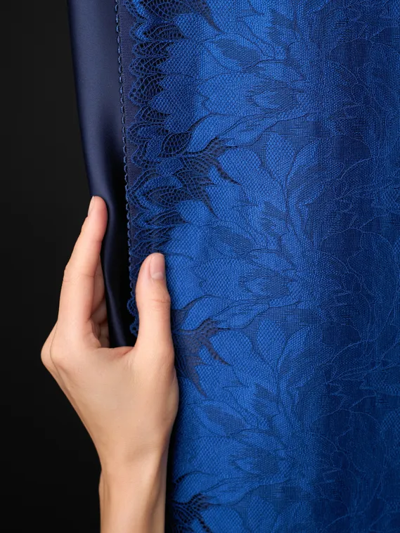 03-77 Кружево эластичное 24 см, синий