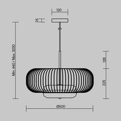 Подвесной светильник Левитация / Levitation 3000К 20Вт Maytoni mod376pl-l30g3k