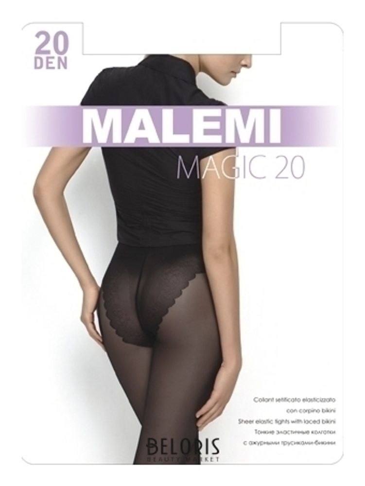 Malemi Magic колготки c ажур. трусиками 20 den melon р.3 (M)