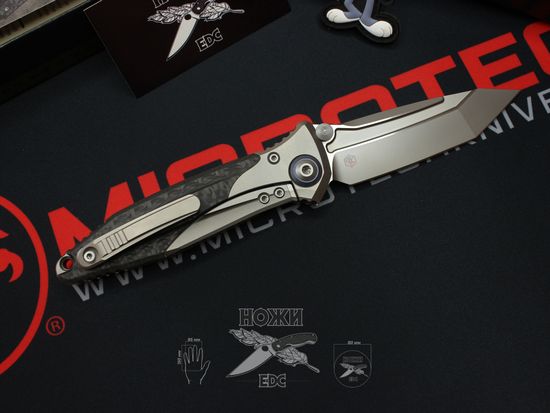 Складной нож Microtech Socom Bravo T/E 261-7CFTI c клинком из стали Böhler M390 Microclean®, рукоять титан / карбон