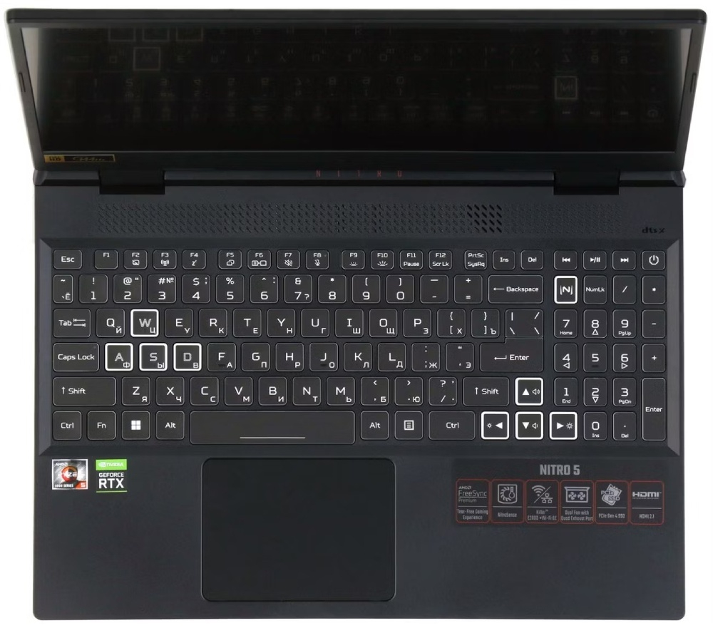 Ноутбук Acer Nitro V 15 15.6" / 16 Гб / SSD 512 Гб / Без ОС / I9165SG46N / NH.QQEER.007