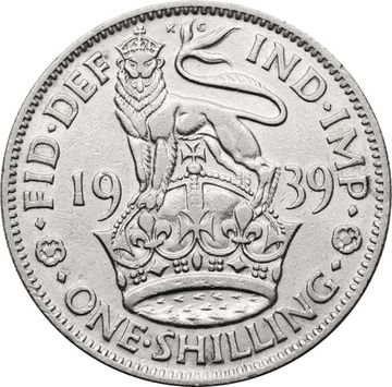 1 шиллинг 1939 Великобритания (Английский шиллинг)