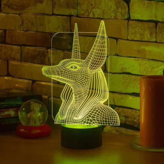 Настольная 3D лампа Анубис