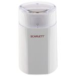 Кофемолка SCARLETT SC-CG44506, 160 Вт, объем 60 г, пластик, ножи из нержавеющей стали, белая с рисунком