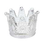 Подсвечник тм LADECOR "Корона" стеклянный, 6х6x5 см