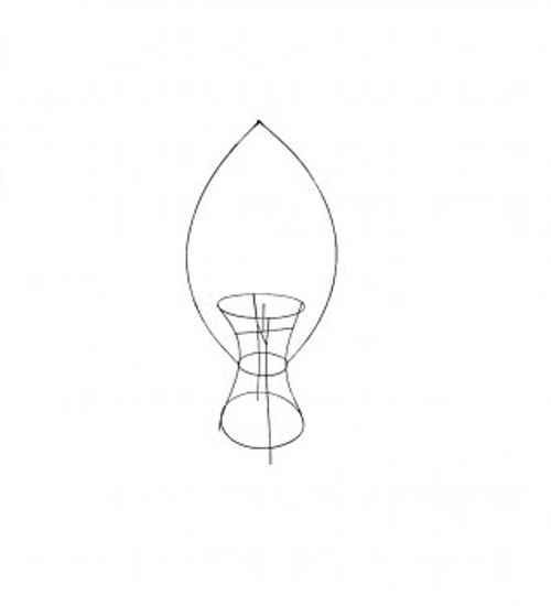 Ритуальный каркас-корзина Кремлевская средняя новая (1050/500)