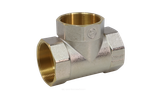 Тройник латунь никель Ду 20 (3/4") ВР/ВР 9007 ГОСТ 32585-2013 Aquasfera 9007-02