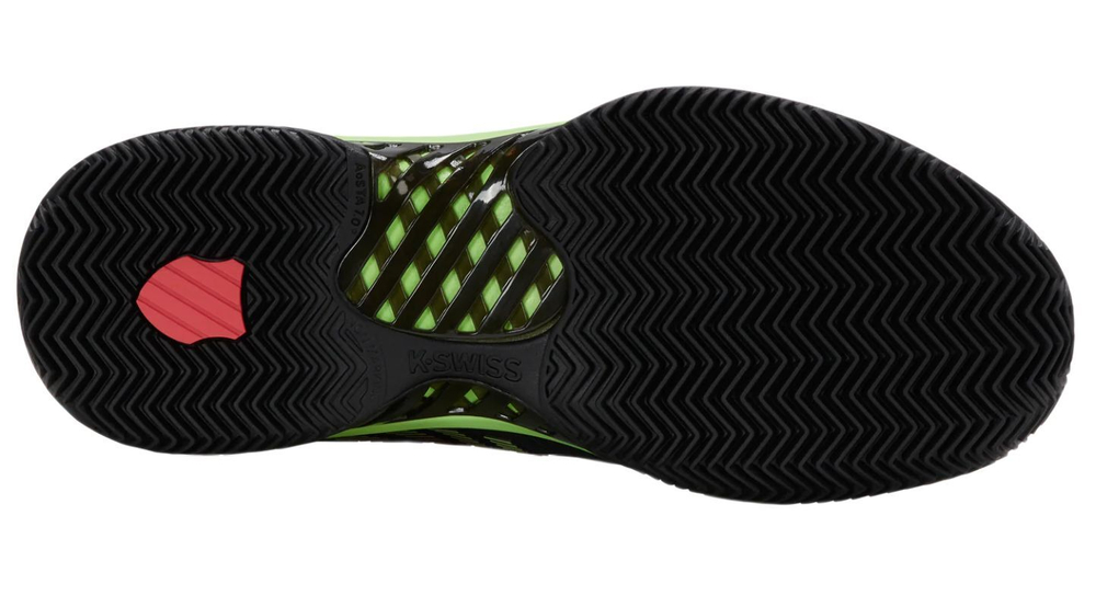 Теннисные кроссовки K-Swiss Hypercourt Express 2 Clay - black/soft neon green/neon lava
