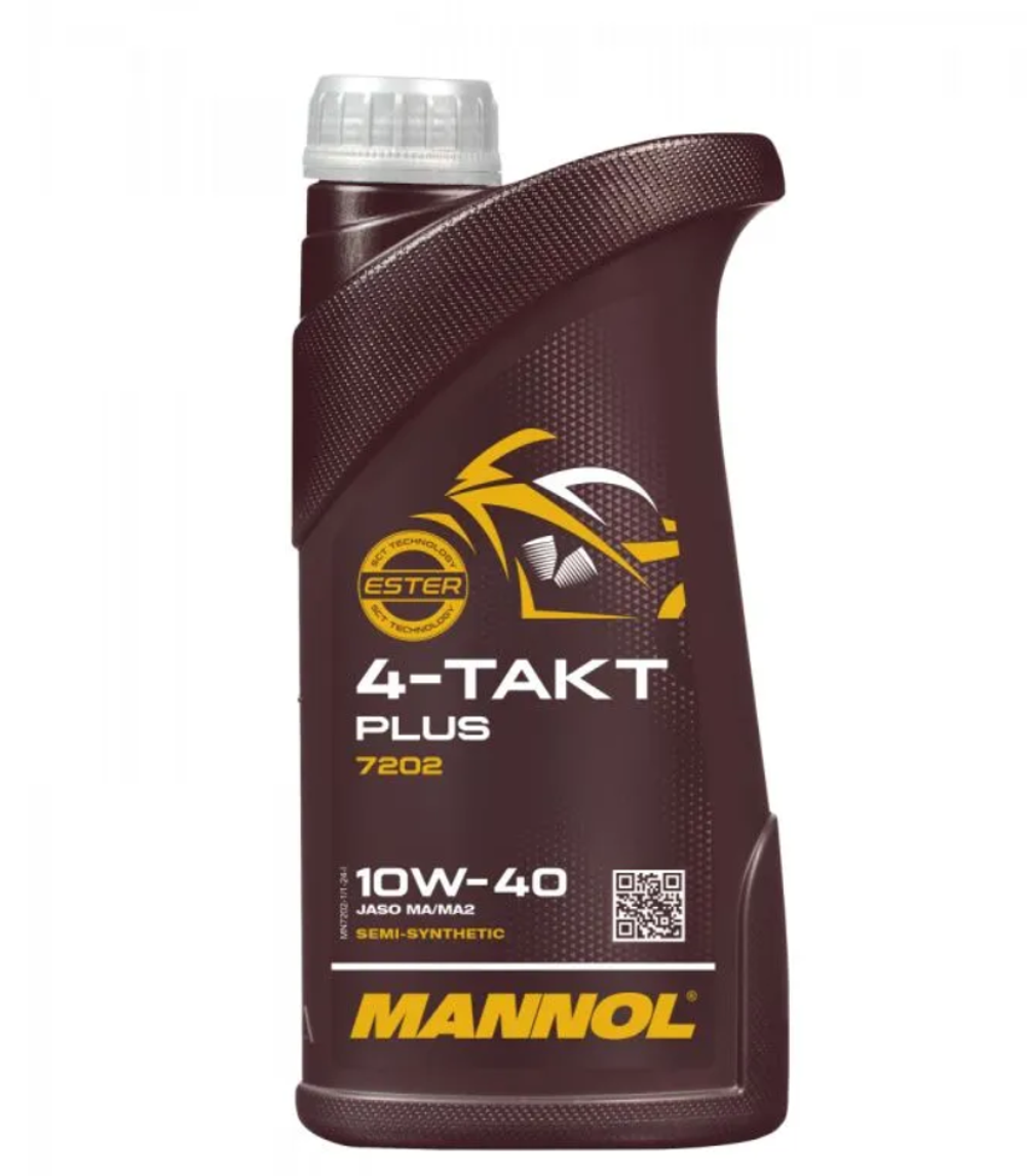 Масло моторное MANNOL 4-Takt Plus 10W-40 7202 1 L, полусинтетическое