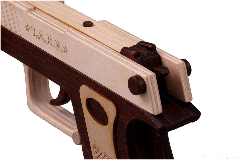 Пистолет GUARD PS-17 (STRIKER SR-17) от TARG - деревянный конструктор, сборная модель, 3d пазл