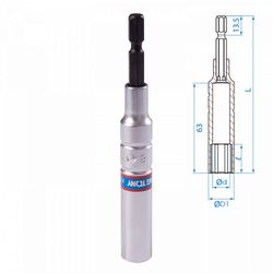KING TONY (76C1108M) Головка для шуруповерта шестигранная 1/4", 8 мм, L = 110 мм
