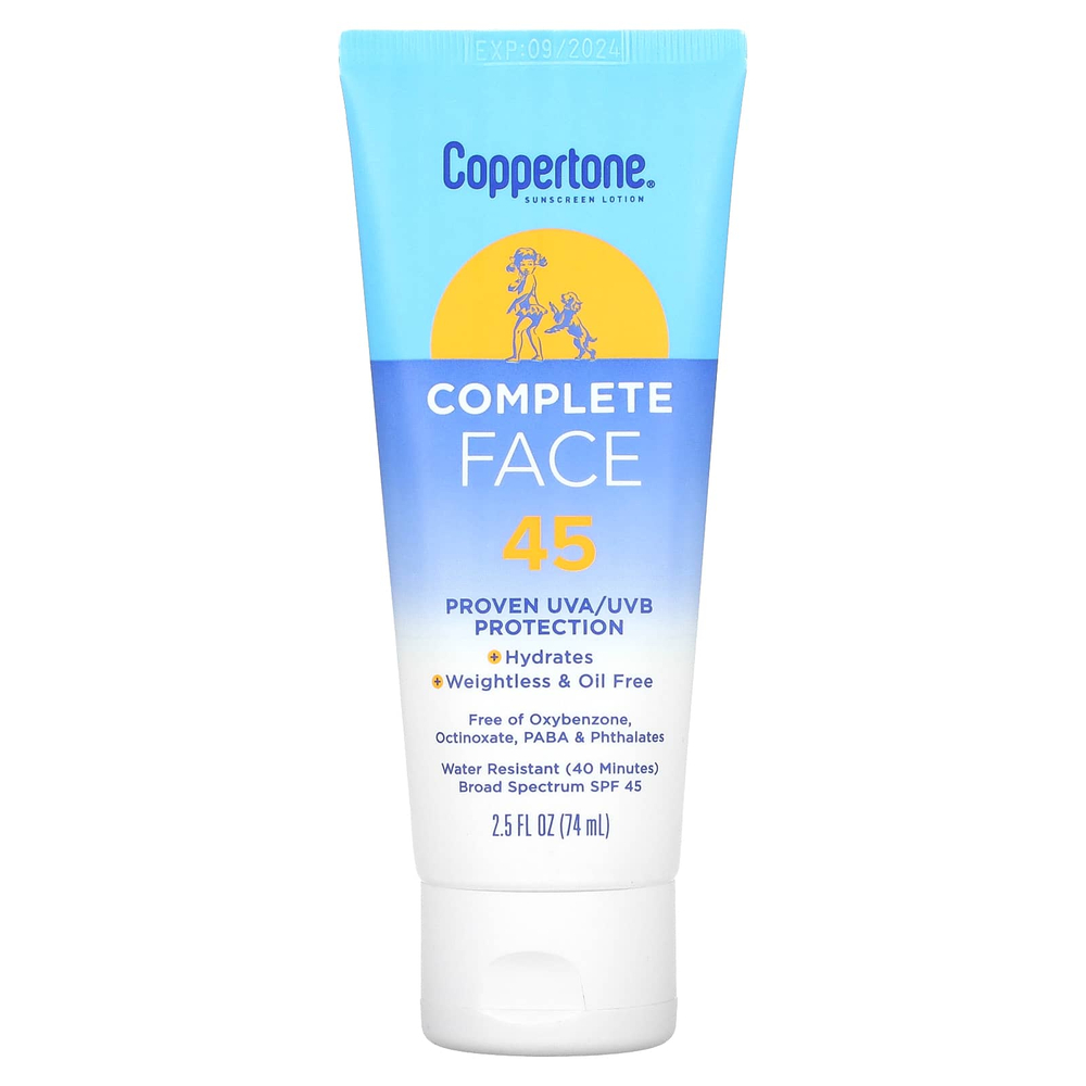 Coppertone, Солнцезащитный лосьон для лица, SPF 45, 74 мл (2,5 жидк. унц.)