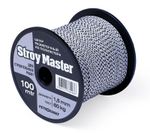 Шнур плетеный Петроканат STROY MASTER 1,5 мм, 100 м, белый с черным, катушка (уп.9 шт)