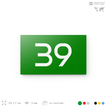 Табличка с номером 39 на дверь квартиры, для офиса, кабинета, аудитории, склада, зеленая 120х70 мм, Айдентика Технолоджи