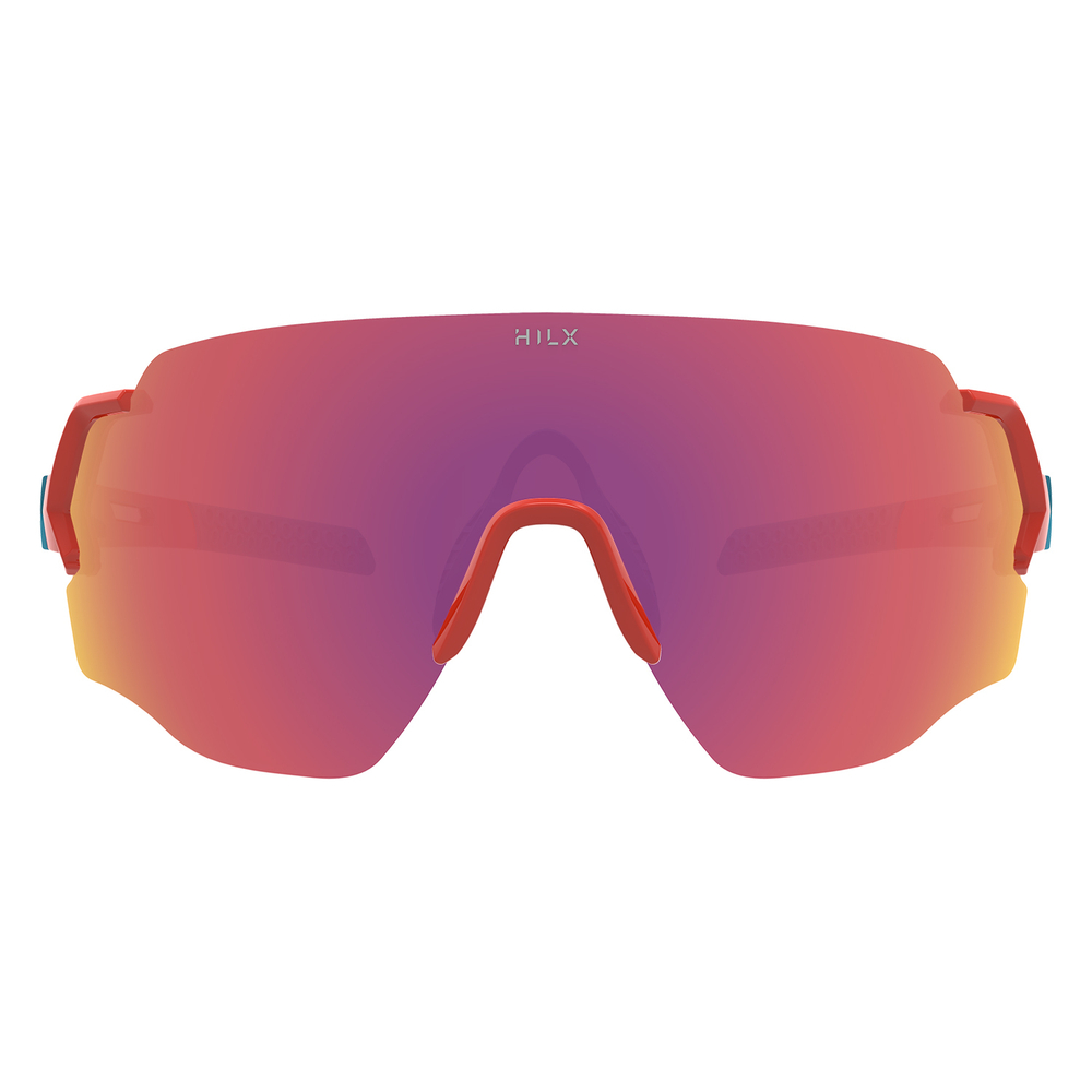 Спортивные очки HILX Savage (L) / Shiny Red Blue / Red Lens