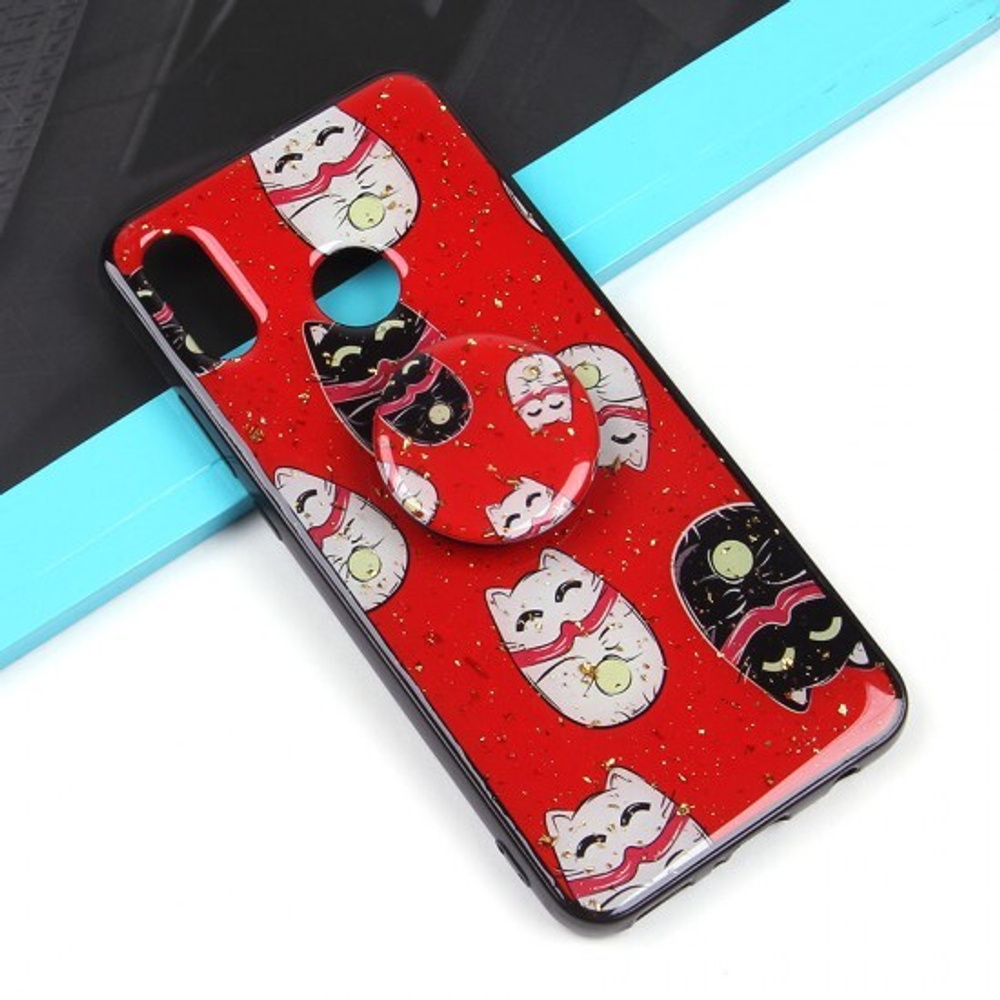 Чехол ТПУ с попсокетом для Huawei Nova 3, 010897