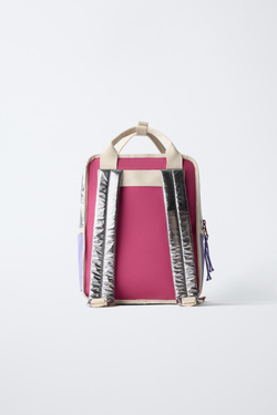 ZARA РЮКЗАК LILO & STITCH © DISNEY, СЕРЕБРИСТЫЙ