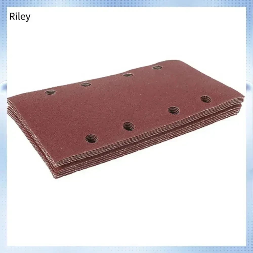 40 шт., квадратная флокированная наждачная бумага, 8 отверстий, 40-80 зернистость, ассортимент листов абразивной бумаги инструментов