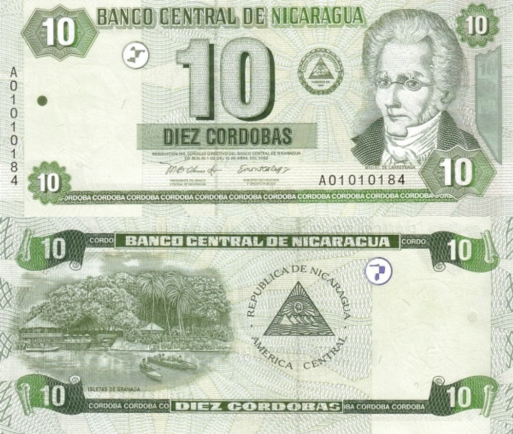 Никарагуа 10 кордоба 2002 Островки Гранады UNC