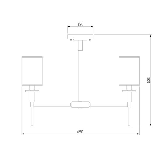 60132/6 / потолочный светильник / хром