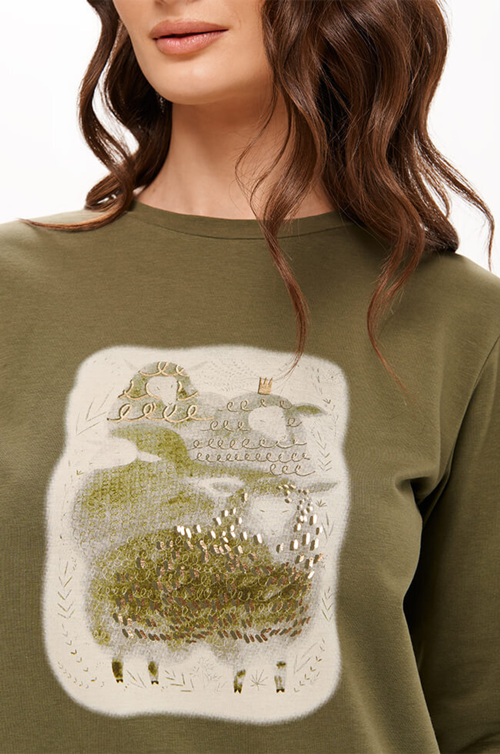 23410 Лонгслив женский (хаки)