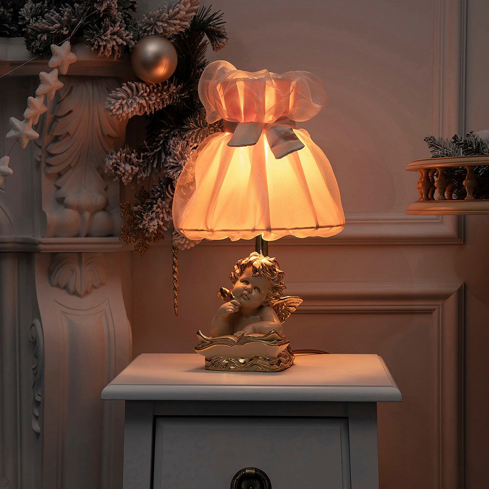 Настольная лампа Ангел Поэт Айвори Мадлен Жемчуг