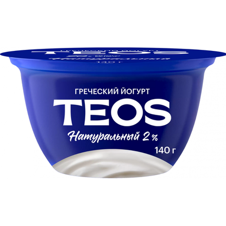Йогурт Teos Греческий Натуральный 2% 140 гр