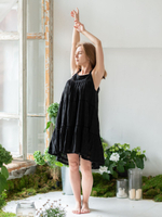 Сарафан на завязках короткий (черный)