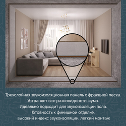 Звукоизоляционная панель TEPLOFOM+ c песком (1200х600мм)