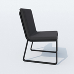 Обеденная группа Ideal Patio ДИВА ГИРА  каркас карбон, стол стекло диа 110, ткань антрацит