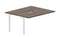 Составной стол на 2 рабочих места 158х136,6х75см (2 эргономичных выреза) - приставной элемент