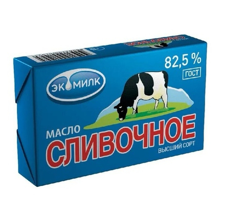 Масло сливочное 82,5% (коровка), Экомилк 180 г