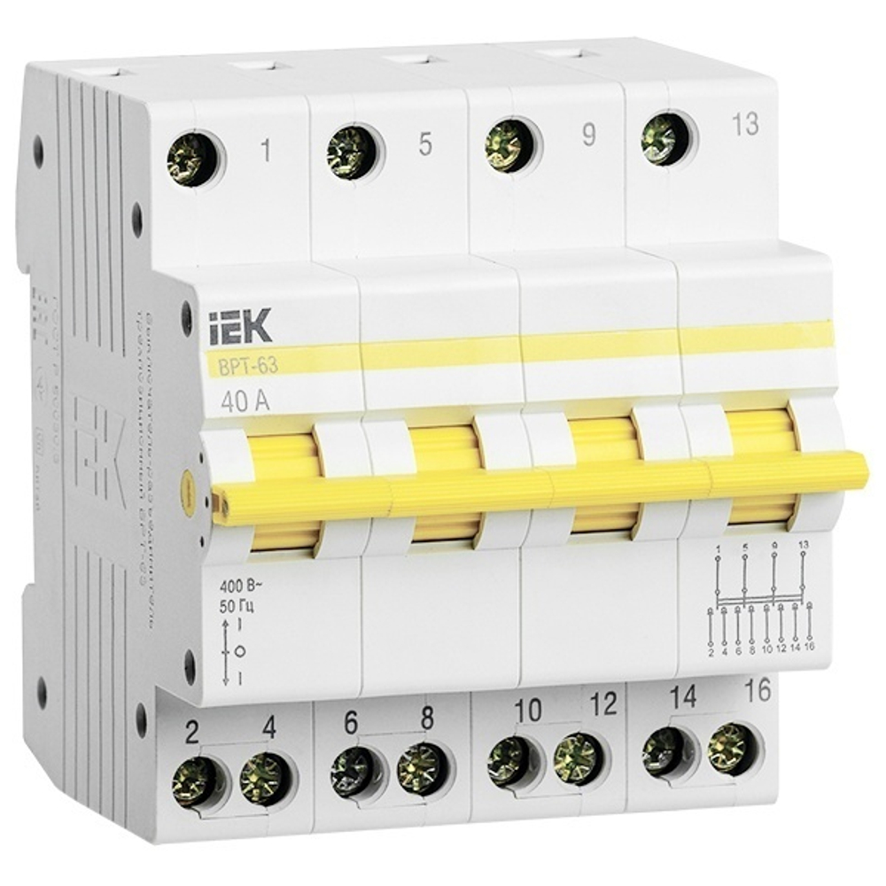 Выключатель-разъединитель трехпозиционный IEK MPR10-4-040