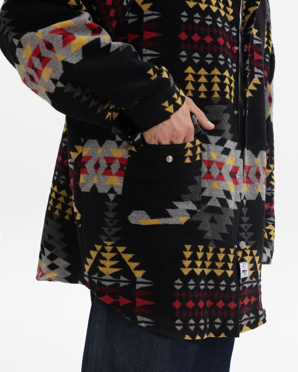 Рубашка Kefirmaykifer оверсайз Этно черная