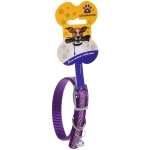 Ошейник нейлоновый «Калипсо» 1,5*38см с колокольчиком, цвет фиолетовый Ultramarine