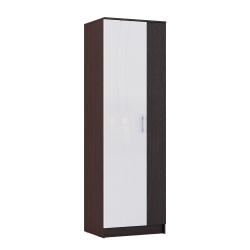 Шкаф бельевой Женева, Белый глянец холодный, Венге