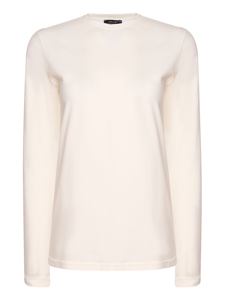 Лонгслив молочный