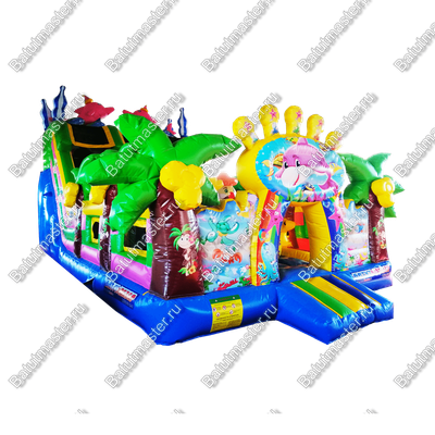 Коммерческий батут "В гостях у дельфинов", 10*5*5 м, с окнами