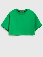 Футболка детская оверсайз укороченная базовая