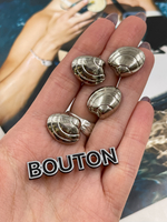 Пуговицы в форме ракушки серебристые