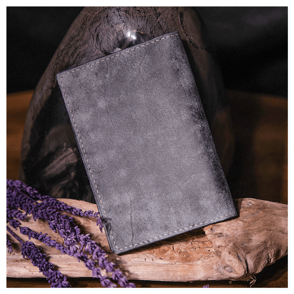 Чехол на паспорт «Лев» серый