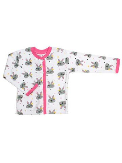 Кофточка д/новорожд. р.68-74 M0833IR-0/1 белый, зайчик (Такро)