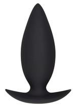 Силиконовая анальная пробка - 10 см. (Цвет: черный)