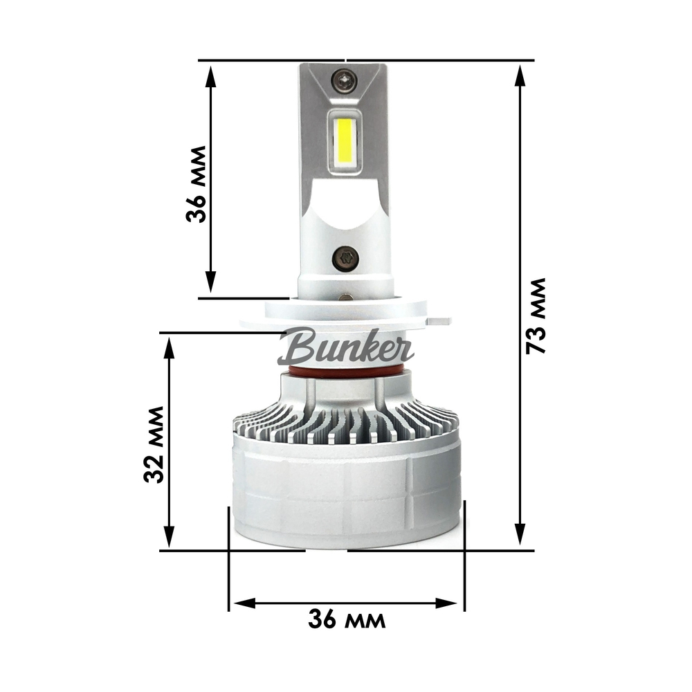 Светодиодные автомобильные LED лампы TaKiMi Altima H7 5500K 12/24V