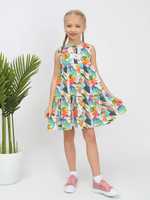 Платье кулирка "Флорида-8" молочный, р.128 (Ивашка)