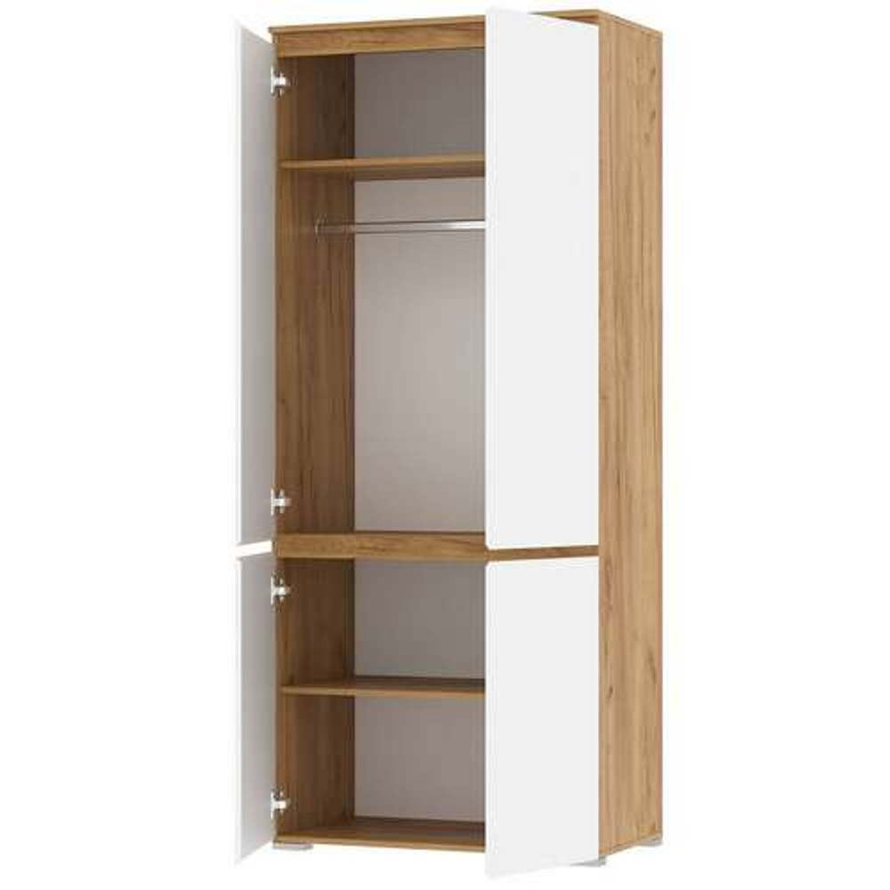 Шкаф 4С "ГРЕТТА" Дуб Крафт золотой - Белый