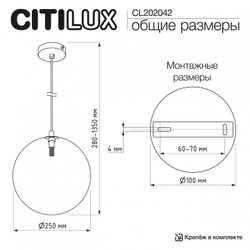 Подвесной светильник Citilux ORTON CL202042