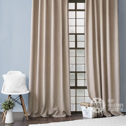 Готовые шторы для гостиной КАННИ (арт. BL01-275-03) - (140х270)х2 см. - коричневый