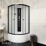 Душевая кабина Parly BETT B921 90х90 профиль черный матовый/стекло матовое
